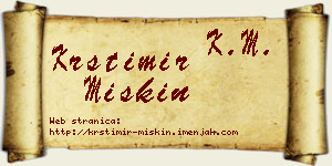 Krstimir Miskin vizit kartica